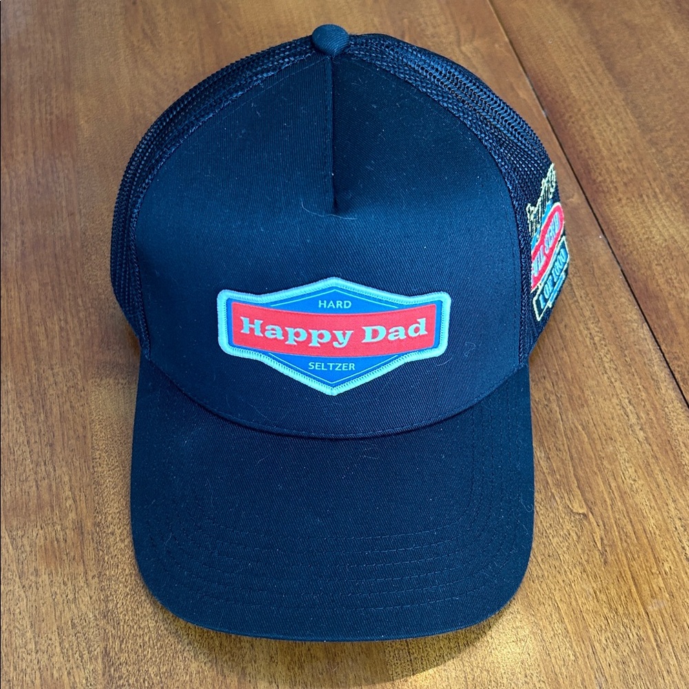 Happy Dad Black Trucker Hat